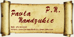 Pavla Mandžukić vizit kartica